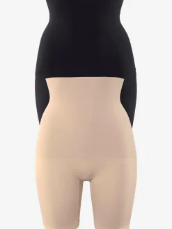 Slip gainant lot pratique de 2 panties gainants unis