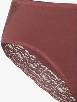 Slips jazz joli et large dégradé de dentelle des côtés vers l'arrière