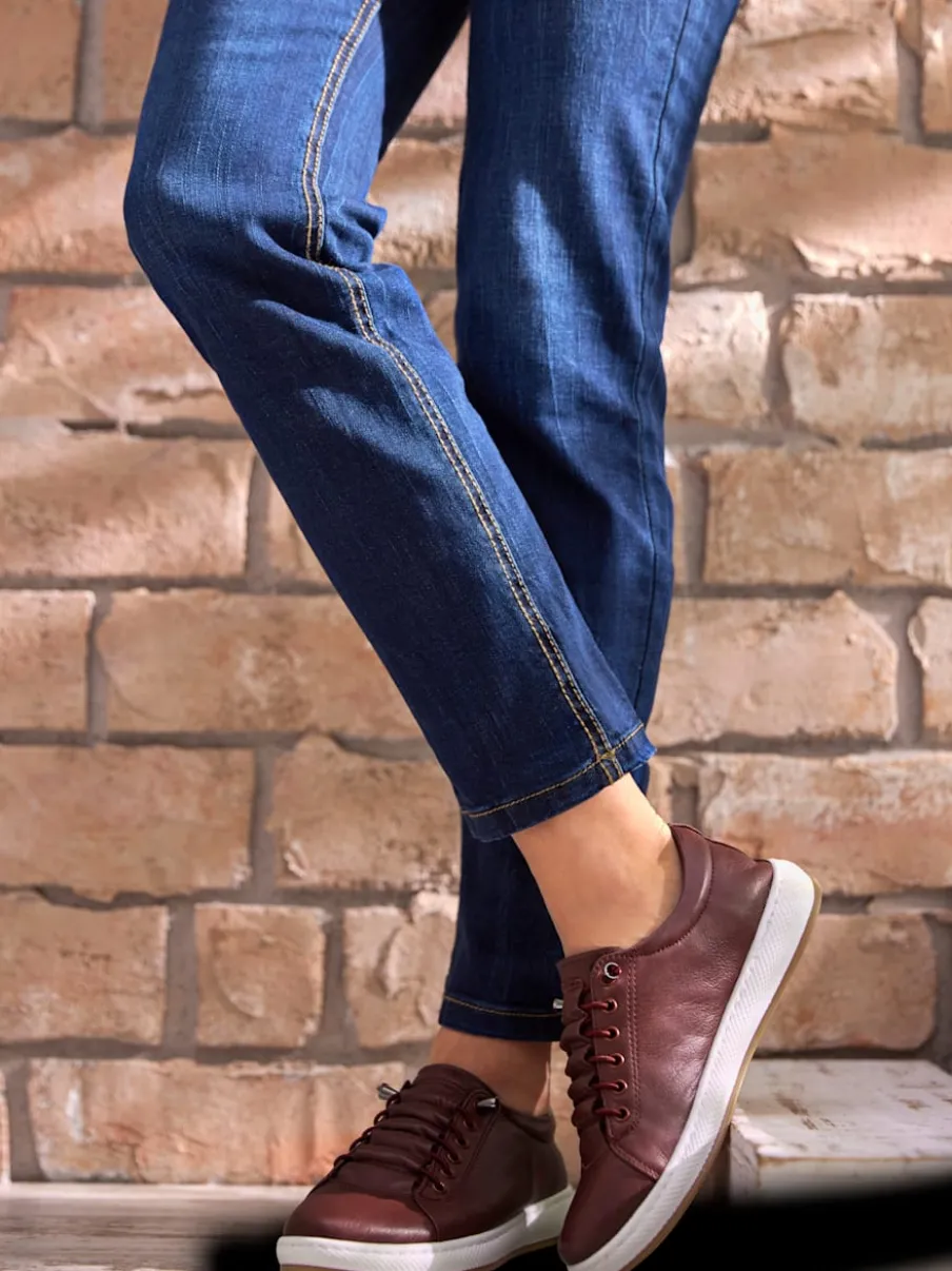 Sneakers cuir nappa de vache
