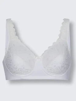 Soutien-gorge confort sans armatures avec dentelle et bretelles réglables