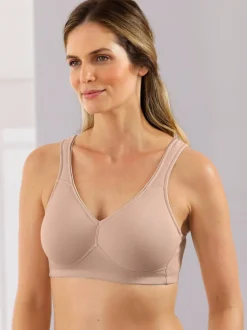 Soutien-gorge confort sans armatures avec bonnets préformés et larges bretelles