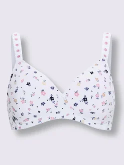 Soutien-gorge à coques sans armatures à bonnets moulés et bretelles réglables