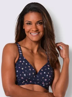 Soutien-gorge à coques sans armatures à bonnets moulés et bretelles réglables