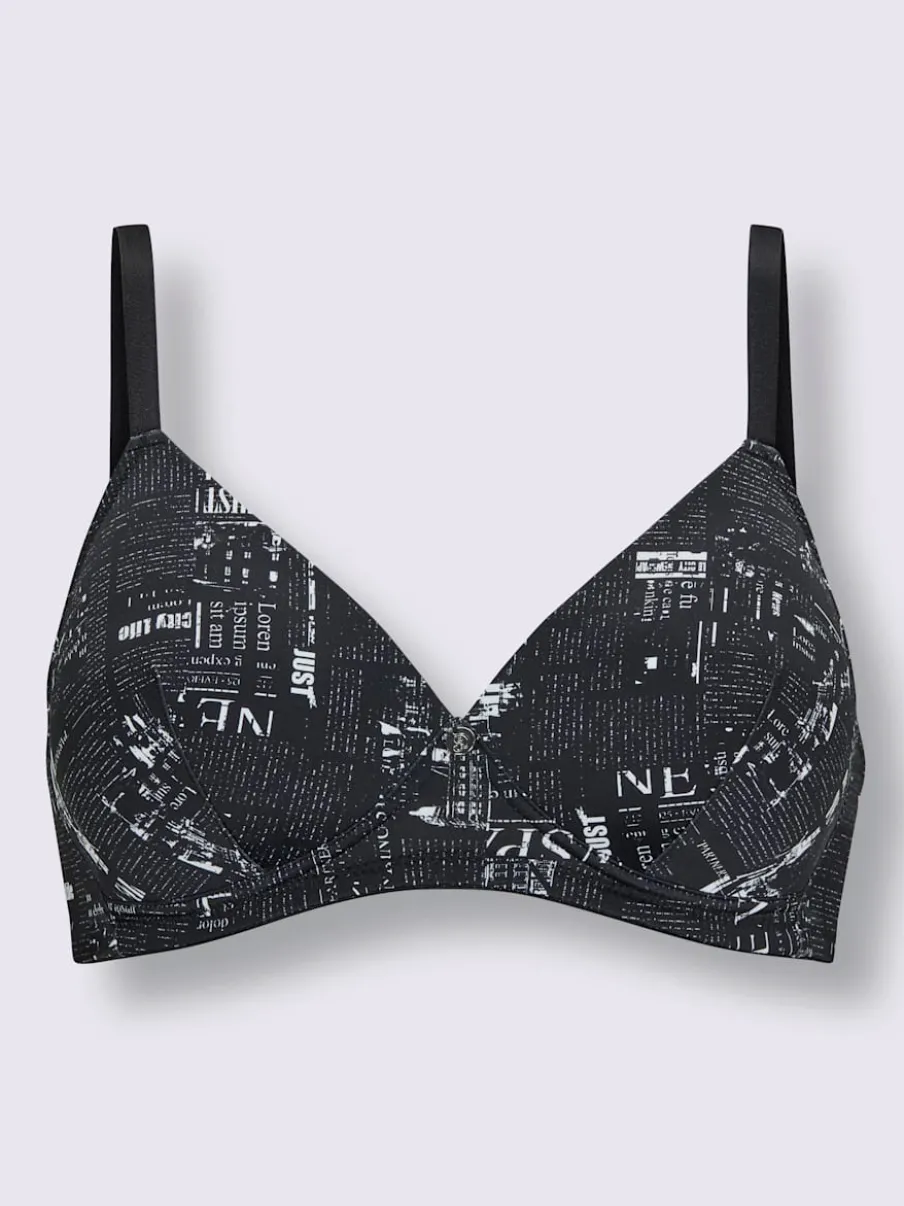 Soutien-gorge à coques sans armatures avec bonnets moulés et imprimé intégral