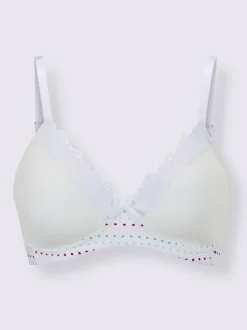 Soutien-gorge à coques sans armatures avec dentelle florale