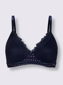 Soutien-gorge à coques sans armatures avec dentelle florale