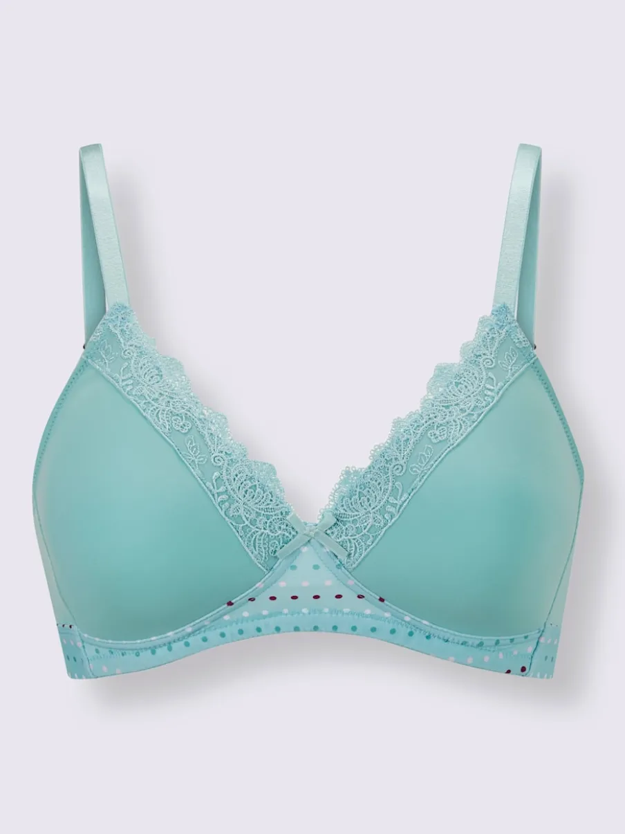 Soutien-gorge à coques sans armatures avec dentelle florale