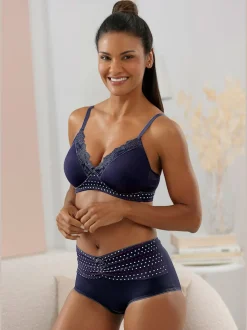 Soutien-gorge à coques sans armatures avec dentelle florale