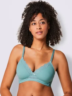 Soutien-gorge à coques sans armatures avec dentelle florale