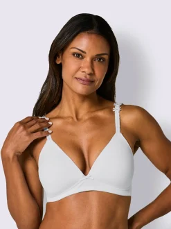 Soutien-gorge à coques sans armatures avec nœud et bretelles réglables