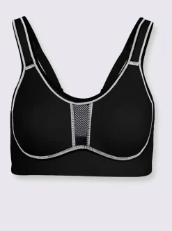 Soutien-gorge de sport à bonnets moulés avec empiècement résille