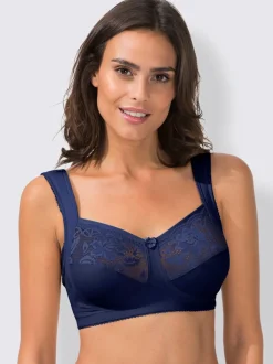 Soutien-gorge large Miss Mary en coton doux avec bonnets en dentelle élastique