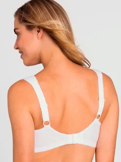 Soutien-gorge large Miss Mary en coton doux avec bonnets en dentelle élastique