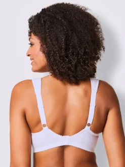 Soutien-gorge large sans armatures en coton doux avec renforts latéraux