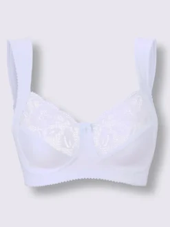 Soutien-gorge large sans armatures en coton doux avec renforts latéraux