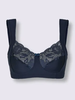 Soutien-gorge large sans armatures en coton doux avec renforts latéraux