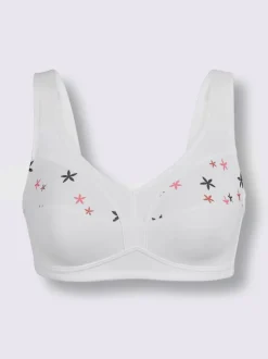 Soutien-gorge large sans armatures avec bonnets en 2 parties et larges bretelles rembourrées