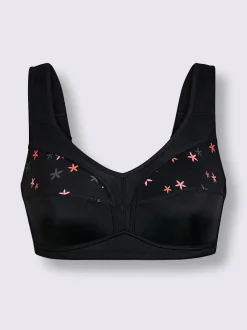 Soutien-gorge large sans armatures avec bonnets en 2 parties et larges bretelles rembourrées