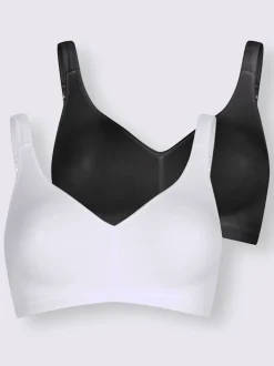 Soutien-gorge sans armatures à bonnets moulés avec bretelles rembourrées