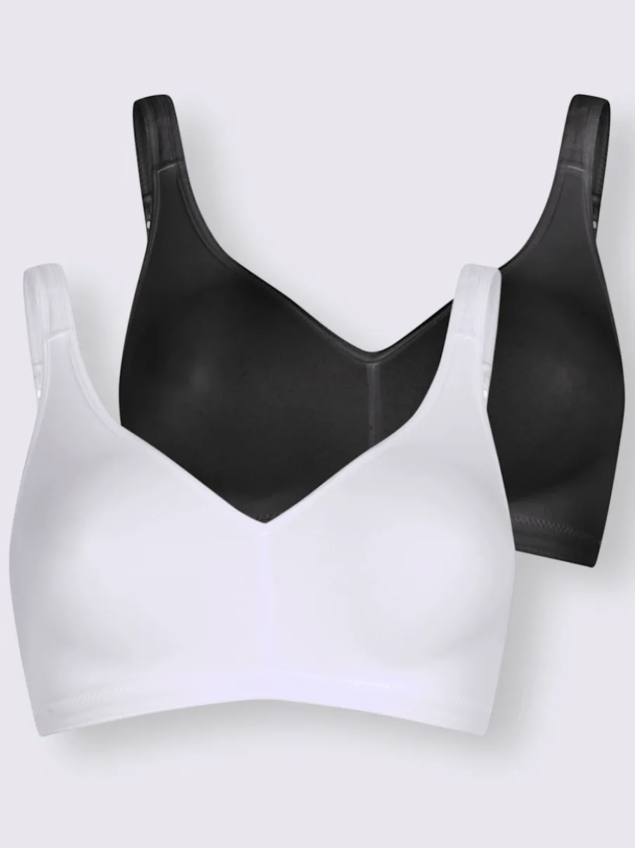 Soutien-gorge sans armatures à bonnets moulés avec bretelles rembourrées