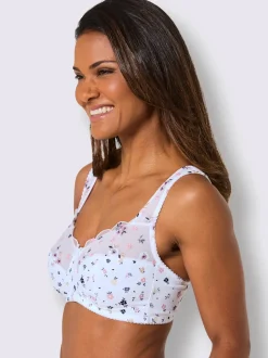 Soutien-gorge sans armatures avec dentelle et bonnet 2 parties