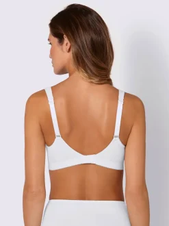 Soutien-gorge sans armatures avec tulle brodé et bretelles larges