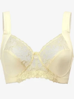 Soutien-gorge sans armatures avec tulle brodé et bretelles larges