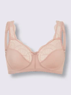 Soutien-gorge sans armatures à bonnets 2 parties avec dentelle