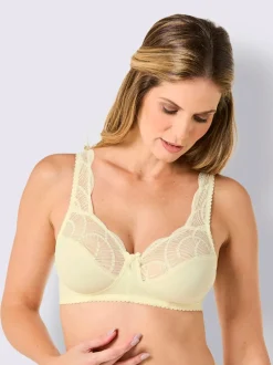 Soutien-gorge sans armatures à bonnets 2 parties avec dentelle