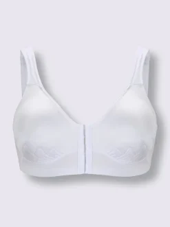 Soutien-gorge sans armatures à fermeture devant avec bonnets moulés et bretelles rembourrées