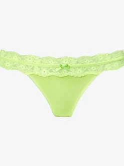 String fantaisie avec nœud décoratif fin au centre devant
