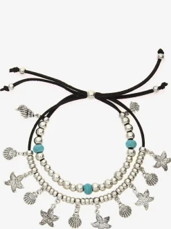 Superbe chaîne de cheville avec pendentifs