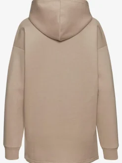 Sweat à capuche avec bords-côtes aux manches et coton doux