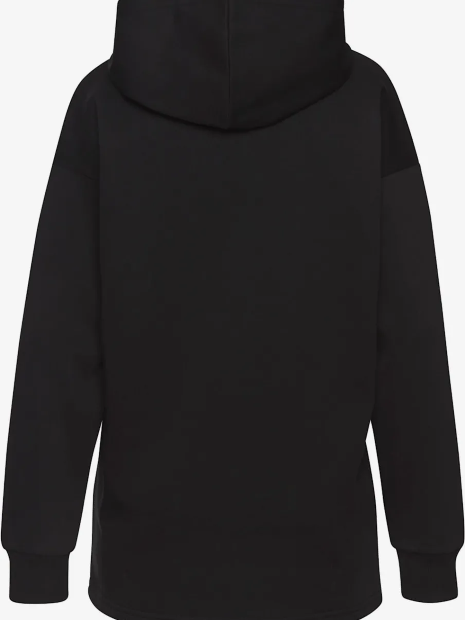 Sweat à capuche avec bords-côtes aux manches et coton doux