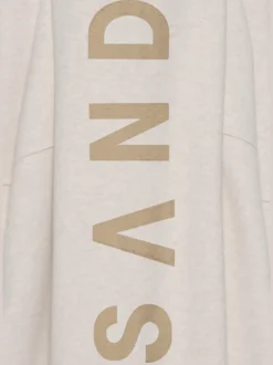 Sweat à capuche en tricot doux et élastique avec manches longues et inscriptions graphiques