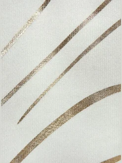 Sweat à capuche à motif abstrait avec bords-côtes doux