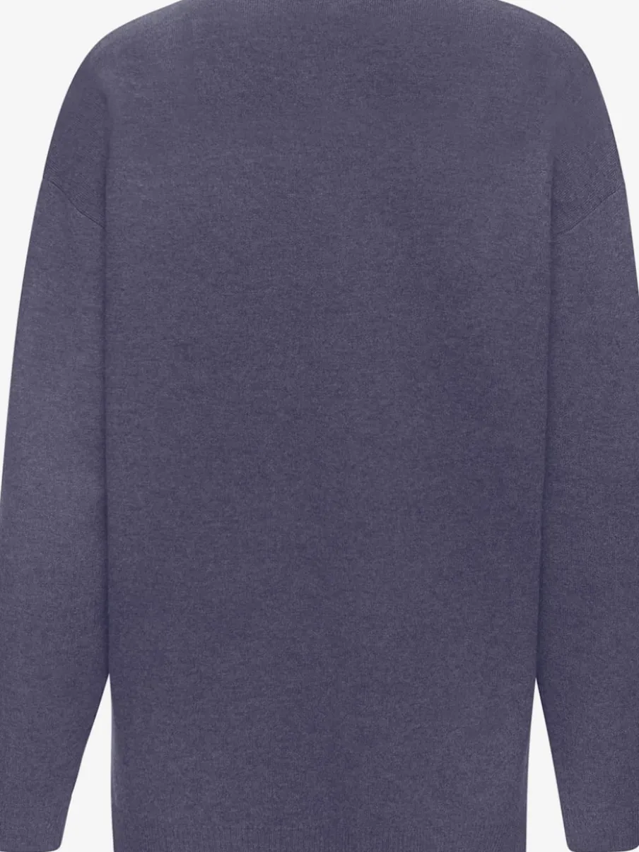 Sweater ample avec encolure en V et manches longues.