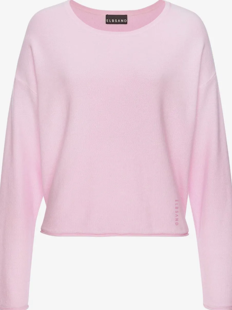 Sweater à encolure ronde avec manches longues et bord roulé