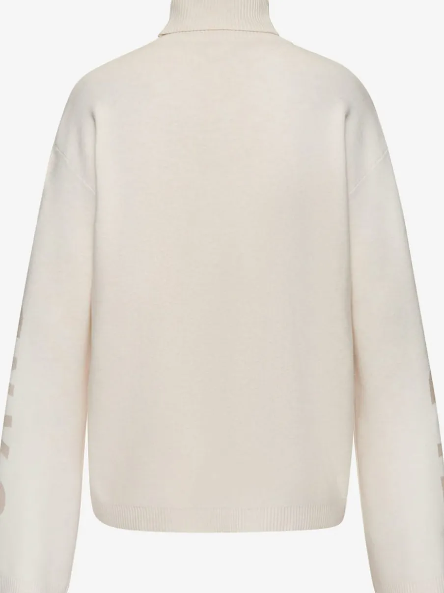 Sweater en tricot doux avec col roulé et manches longues