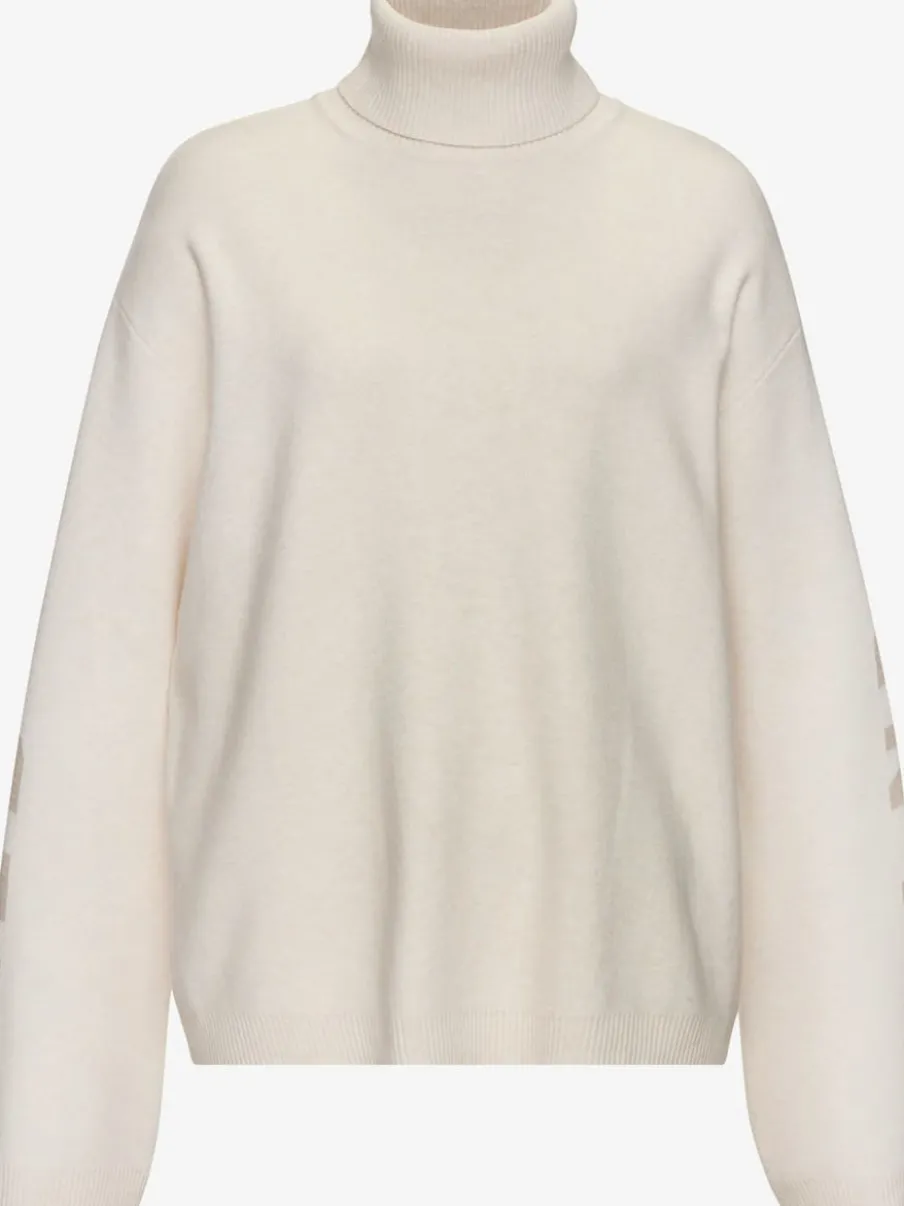 Sweater en tricot doux avec col roulé et manches longues