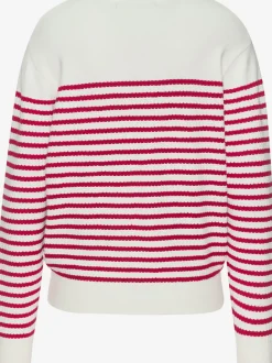 Sweater pull détente à rayures marines