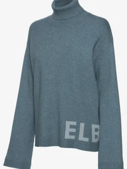 Sweater sweatshirt à col montant avec logo brodé et coupe décontractée