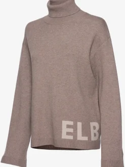 Sweater sweatshirt à col montant avec logo brodé et coupe décontractée