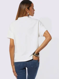 Sweatshirt ample col montant avec lien à nouer latéral