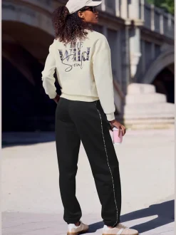 Sweatshirt aux coloris unis tendance