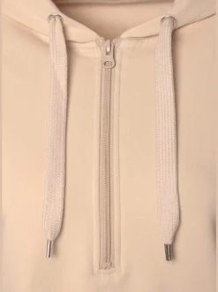 Sweatshirt avec glissière et capuche à manches longues et logo intégrant une qualité de sweat douce et élastique