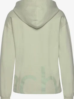 Sweatshirt avec glissière et capuche à manches longues et logo intégrant une qualité de sweat douce et élastique