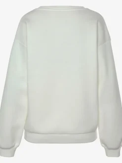 Sweatshirt avec logo brodé et finitions côtelées aux manches