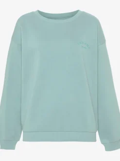 Sweatshirt avec logo brodé et finitions côtelées aux manches