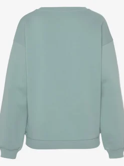 Sweatshirt avec logo brodé et finitions côtelées aux manches
